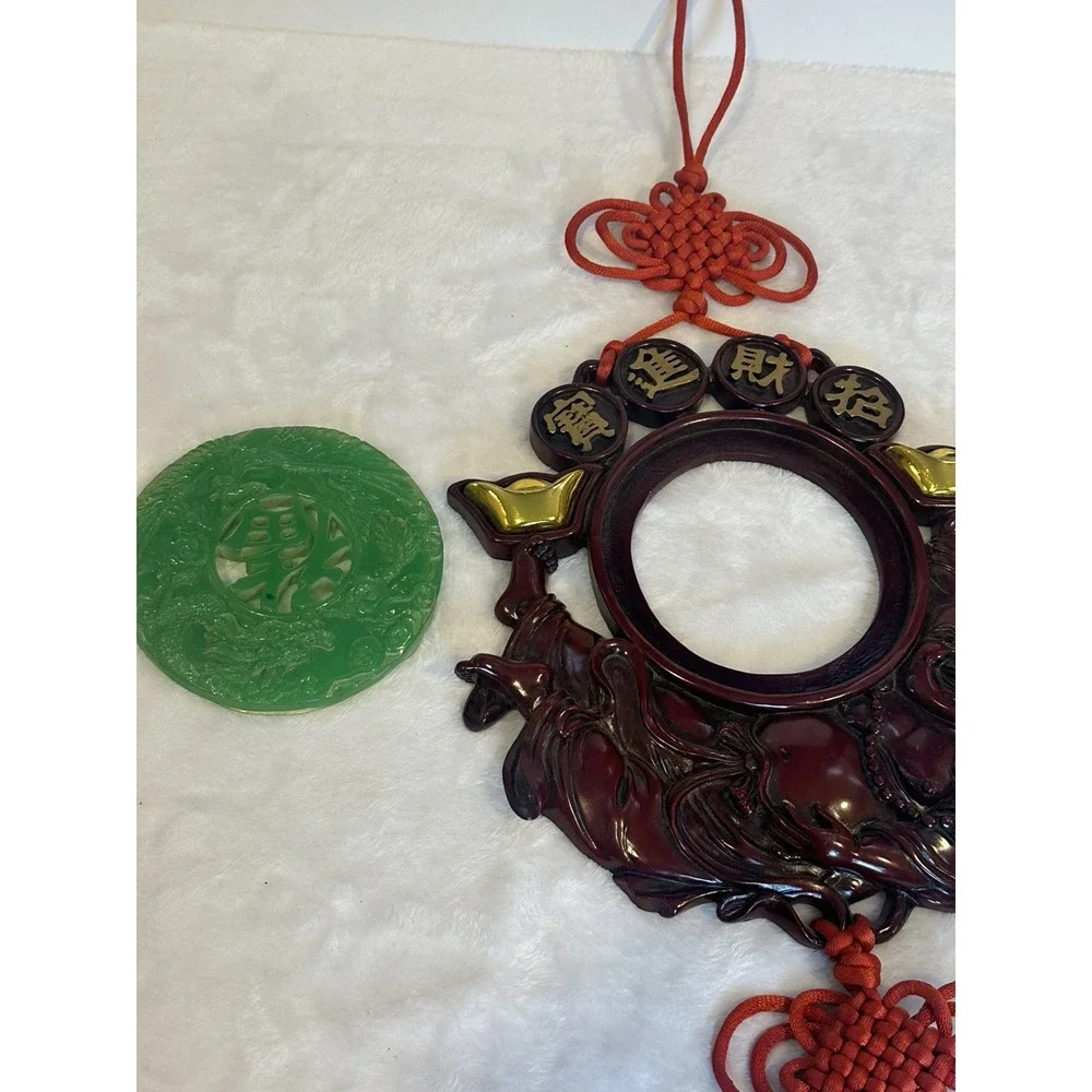 Vintage Hanging Buddha Wood Good Luck‎ Wall Decor